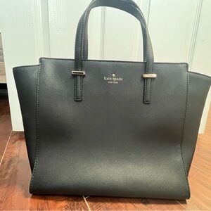 Kate Spade Black Satchel Bag with Structured Design